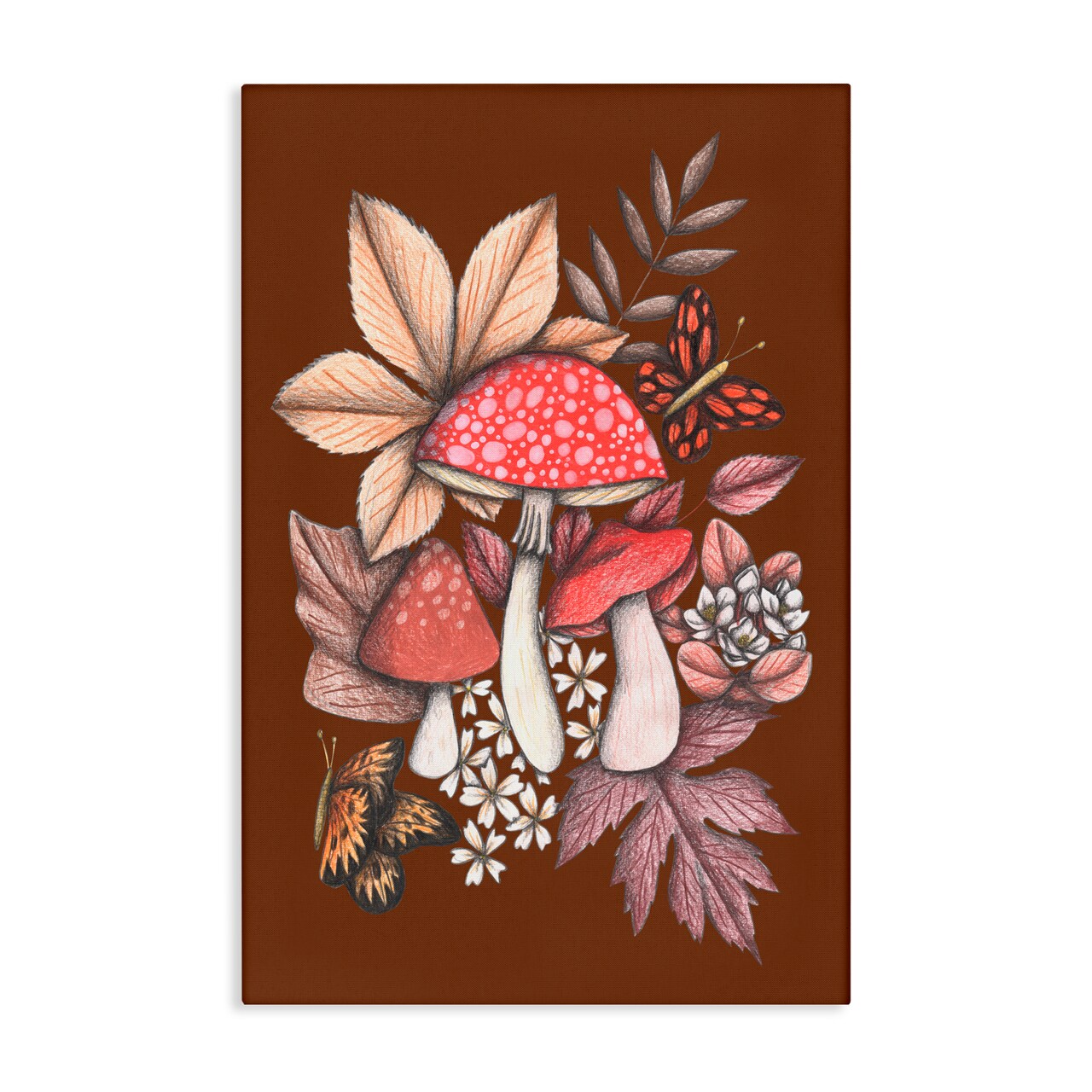 Stupell Industries Autumnal Mushrooms Magic Canvas, design by Cecilia Battaini